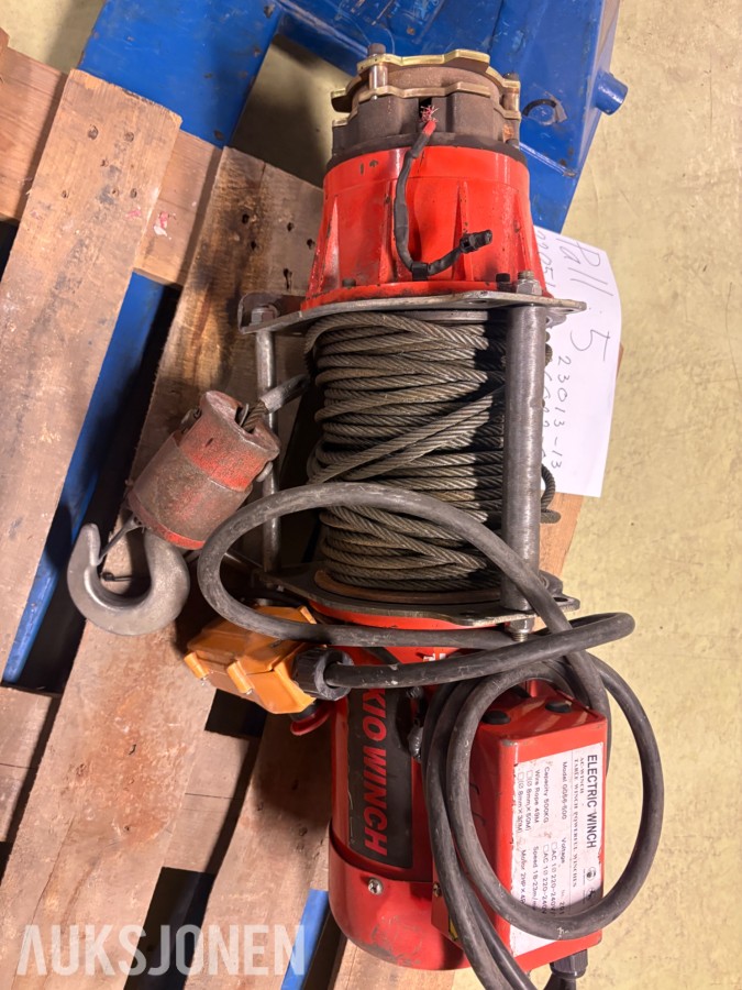 Elektrisk vinsj GG56-500 500 kg med 49 m wire