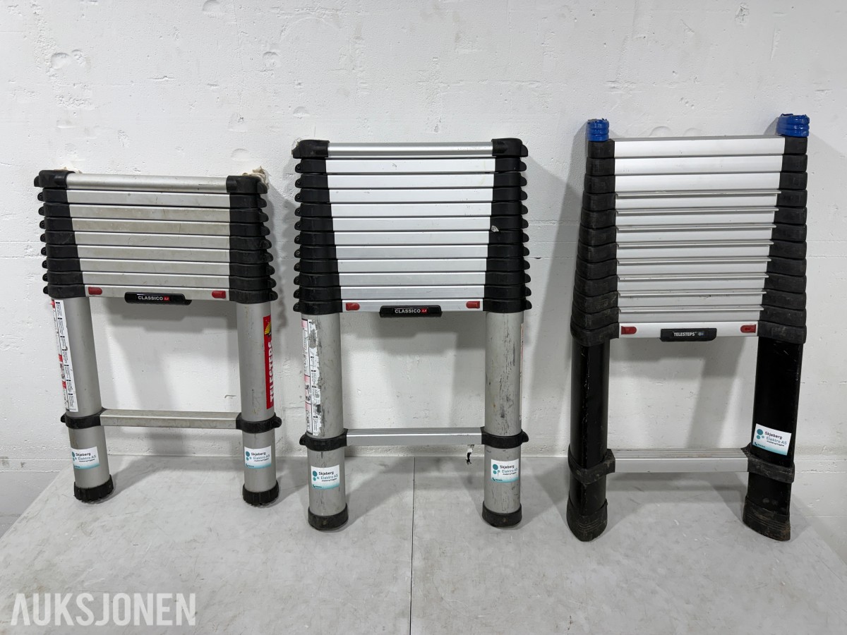 3 stk Telesteps teleskopstiger Classico 3.0 / Classico 3.8 / Prime 4.1