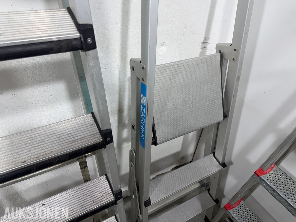 Parti med Zarges og Hard head trappestiger 