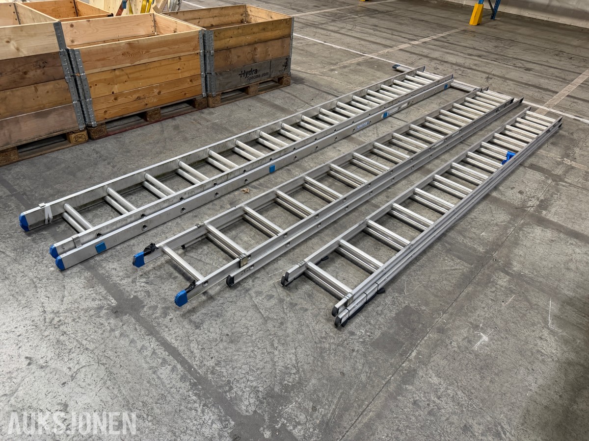 3 stk aluminiumsstiger fra Zarges og Wibe