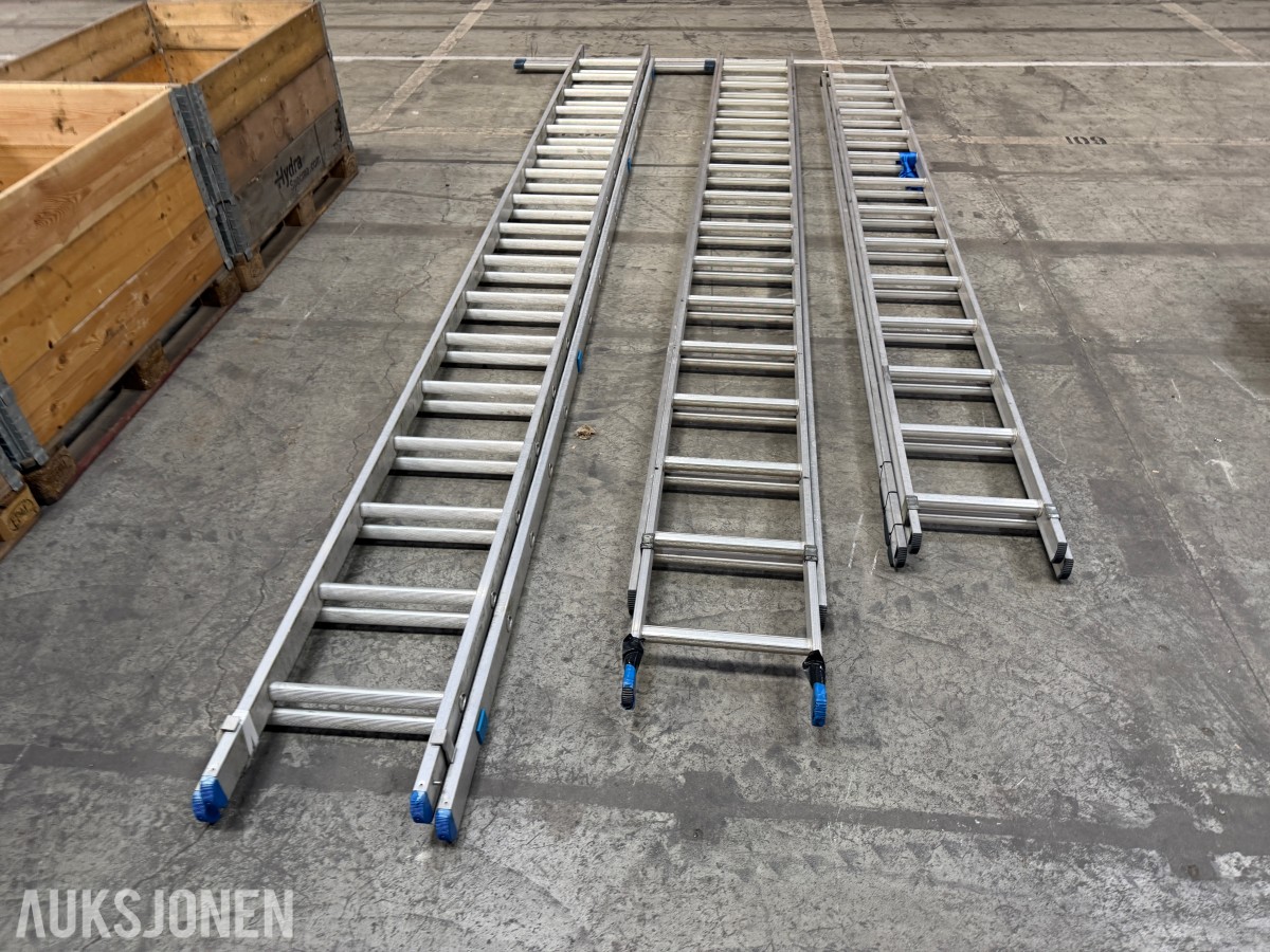3 stk aluminiumsstiger fra Zarges og Wibe
