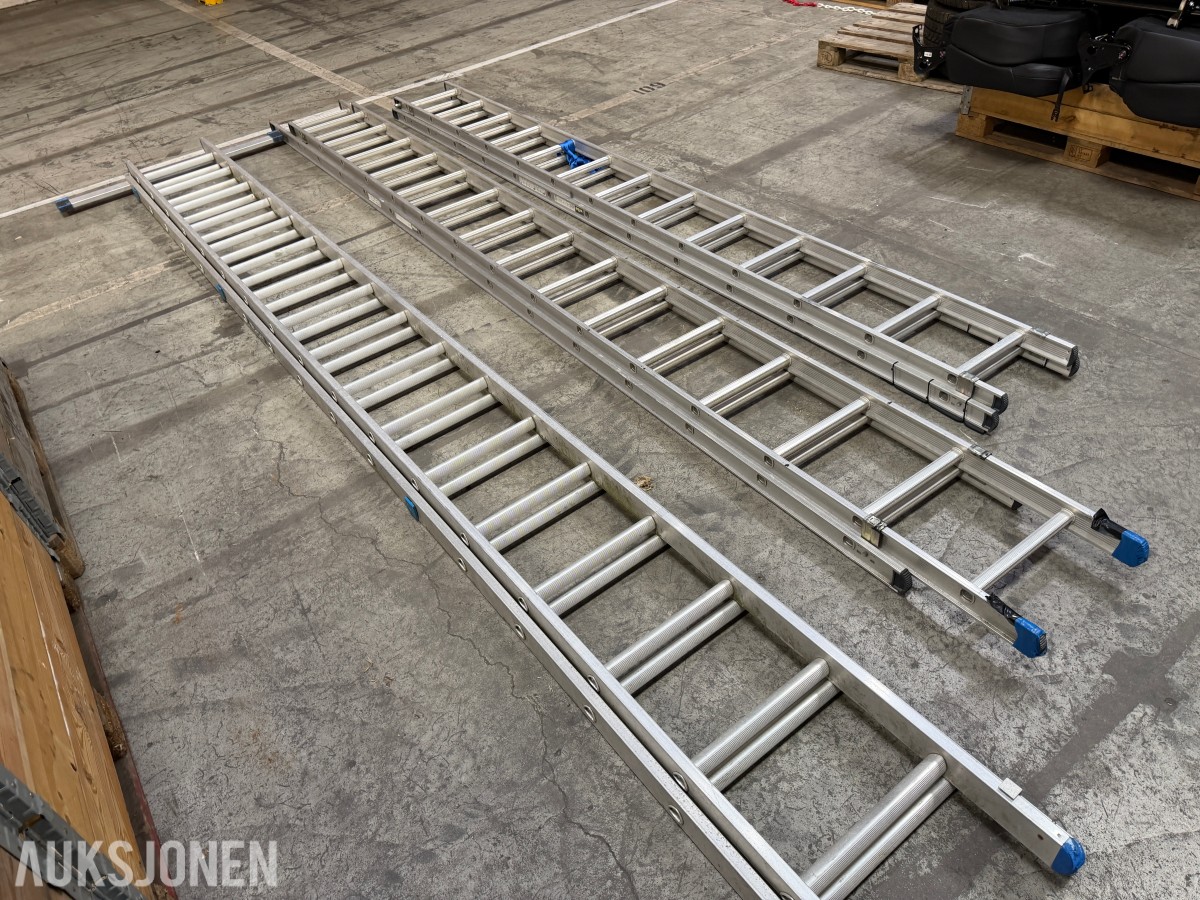 3 stk aluminiumsstiger fra Zarges og Wibe