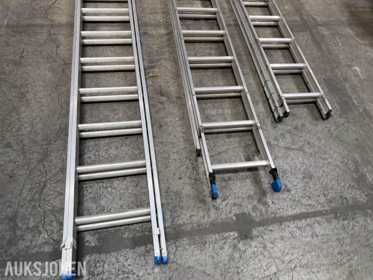 3 stk aluminiumsstiger fra Zarges og Wibe