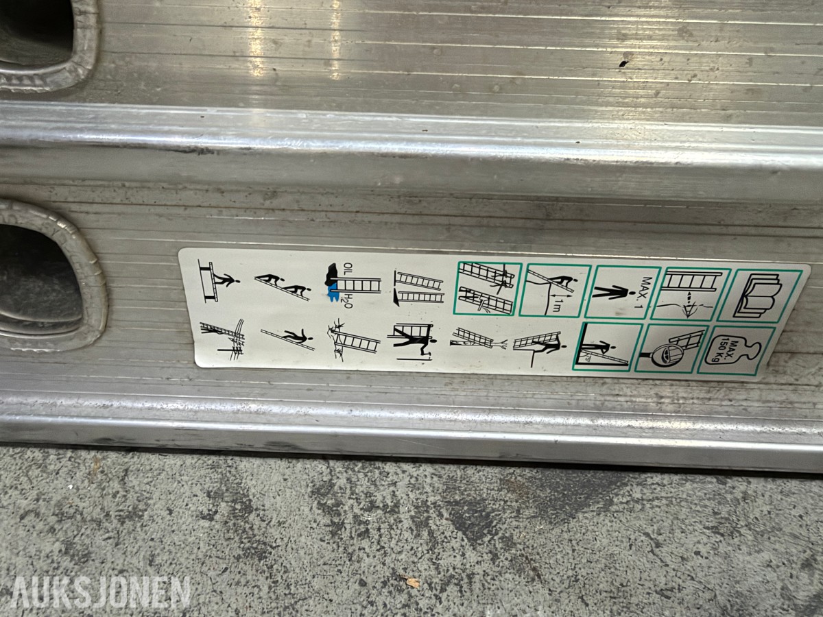 3 stk aluminiumsstiger fra Zarges og Wibe