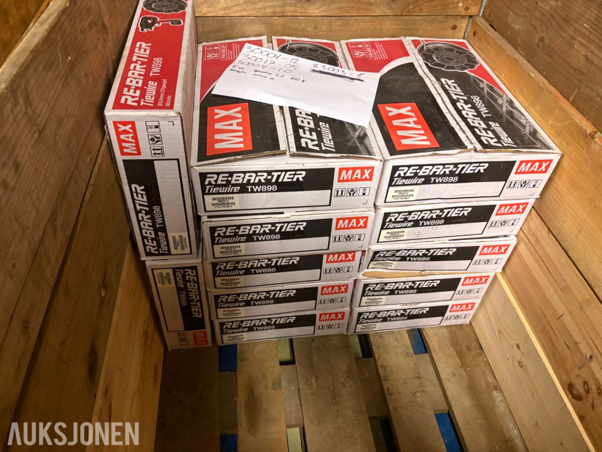 7 stk. MAX jernbindingspistoler med 12 pakker bindetråd
