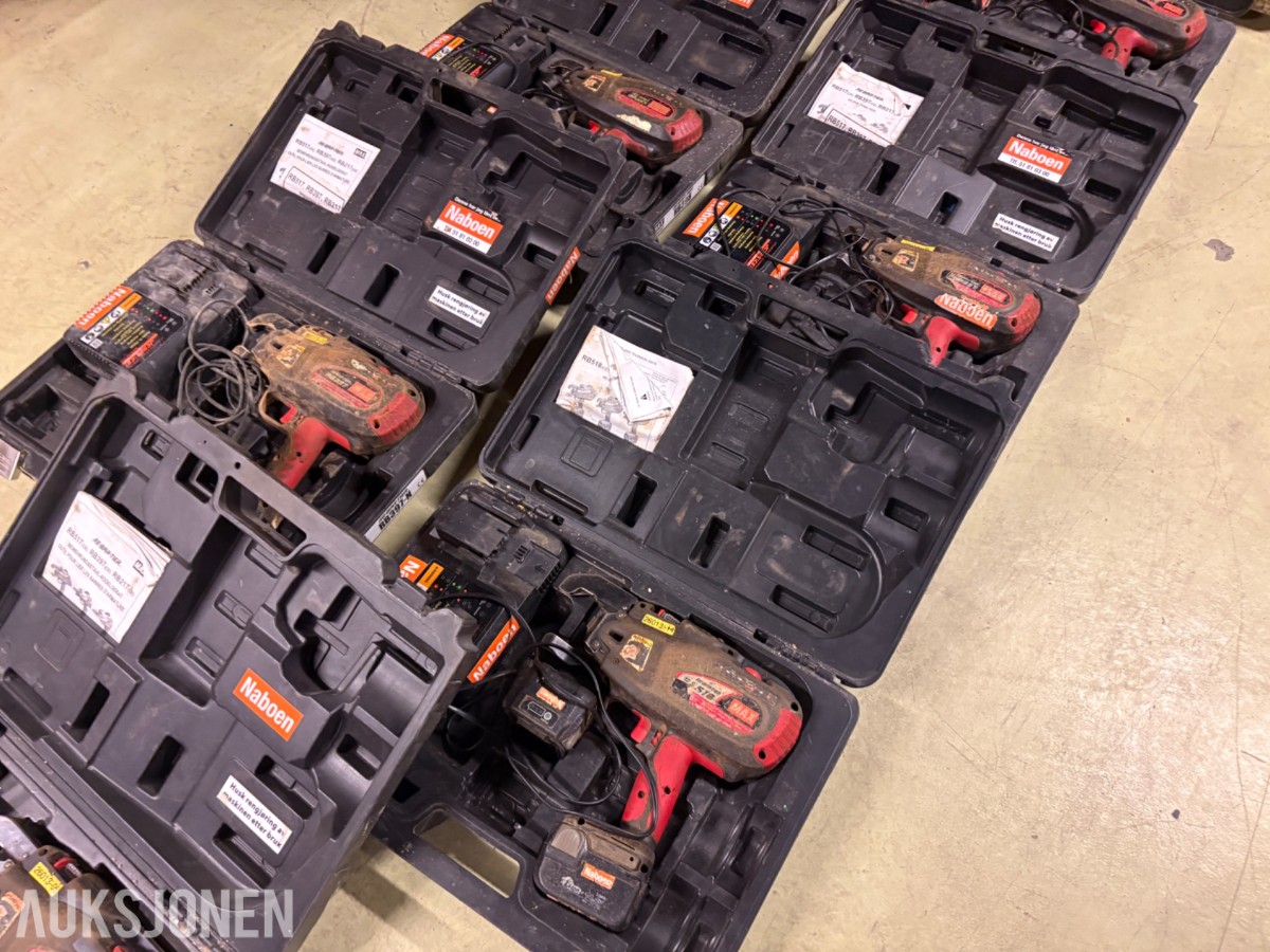 7 stk. MAX jernbindingspistoler med 12 pakker bindetråd