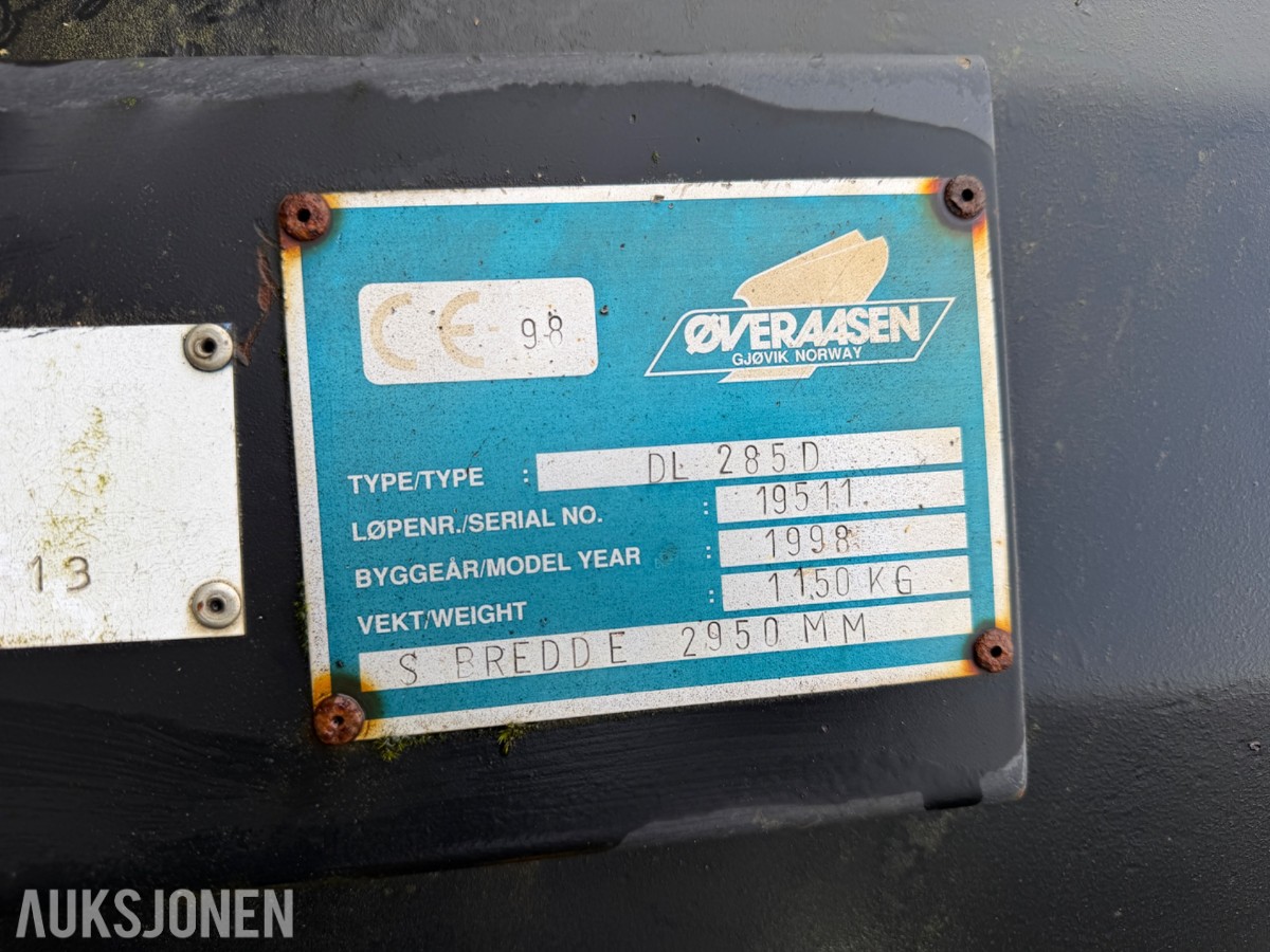 1998 Øveraasen DL 285 D diagonalplog