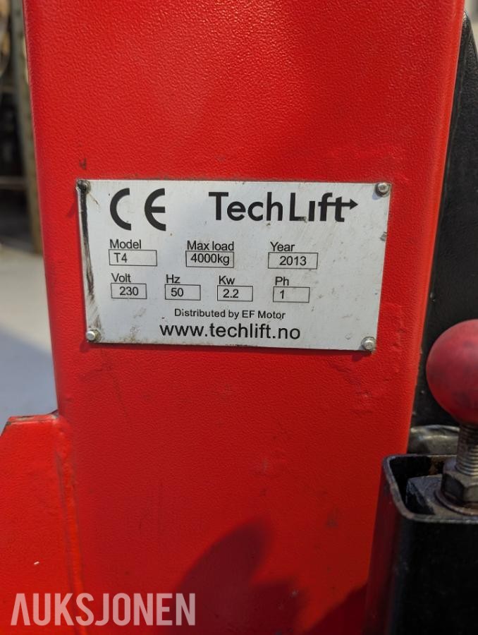 2013 TechLift T4 2-søylet løftebukk 4000 kg