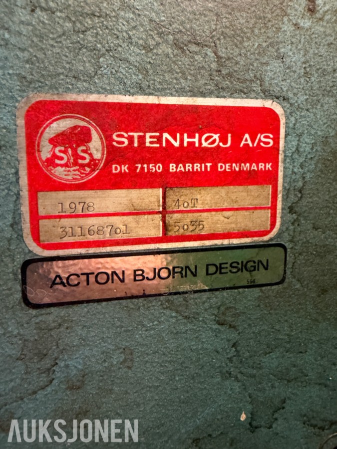 1978 Stenhøj Verkstedpresse 40T