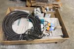Parti med kabler, koblinger og diverse forbruksmateriell