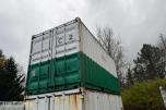 Lagercontainer med reolinnredning