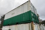 Lagercontainer med reolinnredning