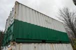 Lagercontainer med reolinnredning