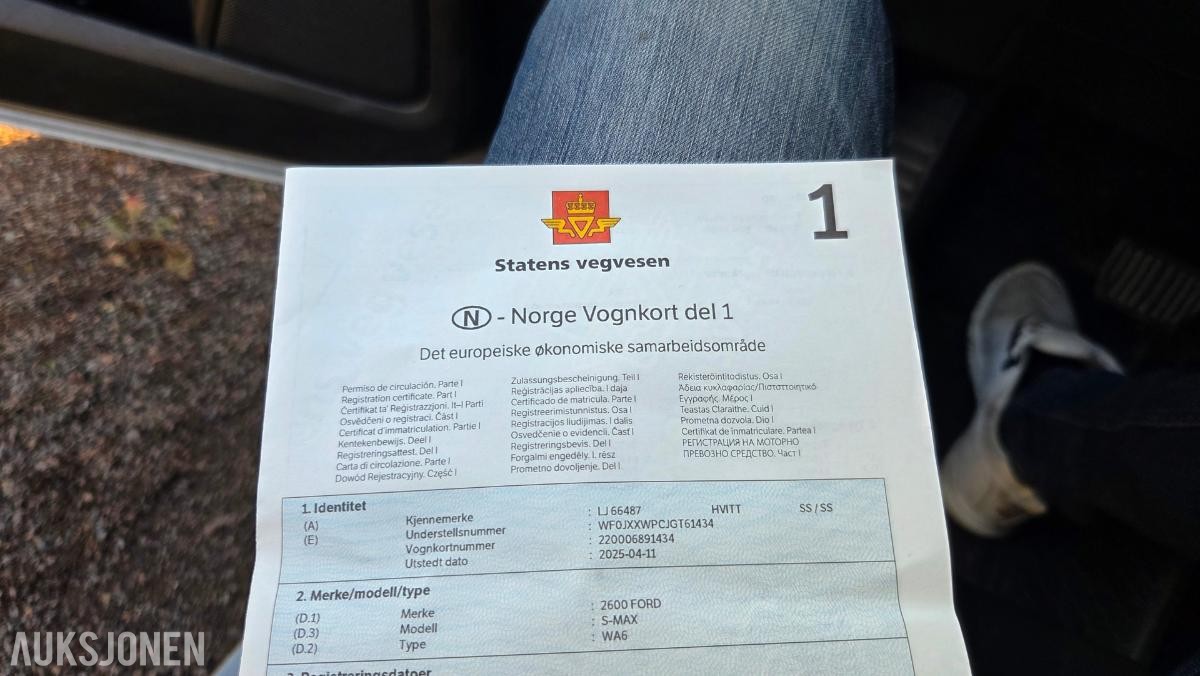 2016 Ford S-MAX 2.0-179 D AWD Rep objekt , 141000km