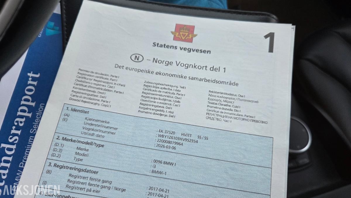 2017 BMW i3, 94Ah Rep objekt , 113000km