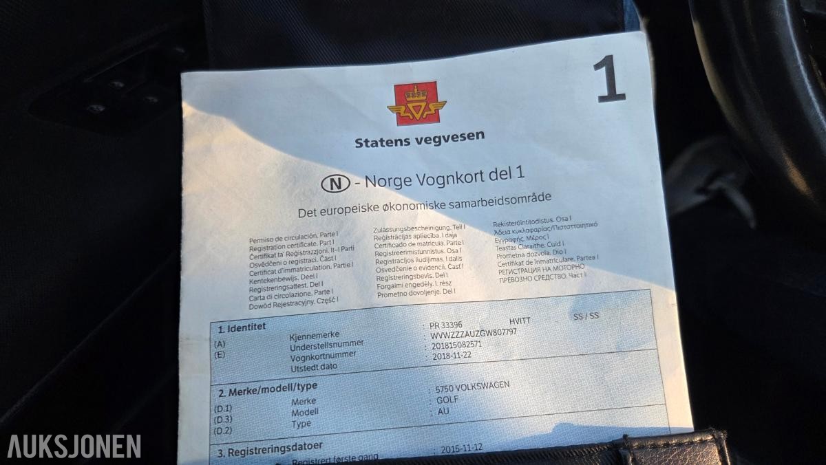 2016 Volkswagen GOLF GTE 1.4-150 Rep objekt , 185000km