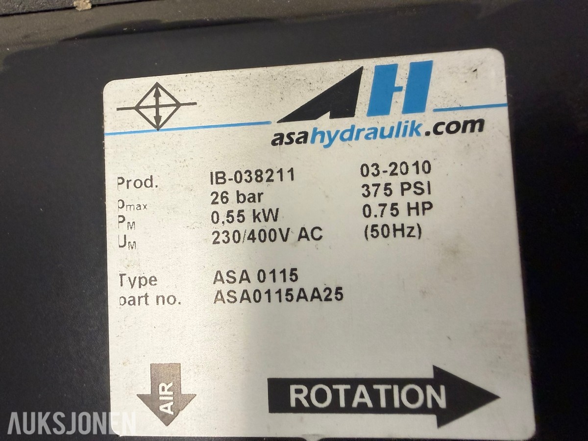 2010 ASA Hydraulik ASA 0115 olje-/luftkjøler 0,55 kW, 230/400 V