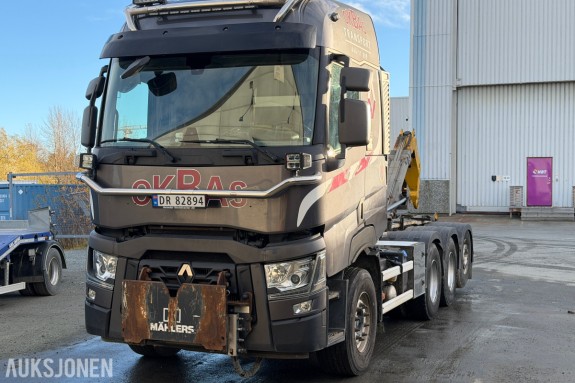 2020 Renault C520, K Krokbil - 4 akslet - 8x4 tridem - Palfinger krok med knekk - brøyterigget - EURO 6