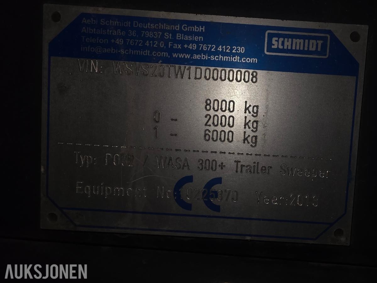 2013 Schmidt WASA 300+ Feiemaskin