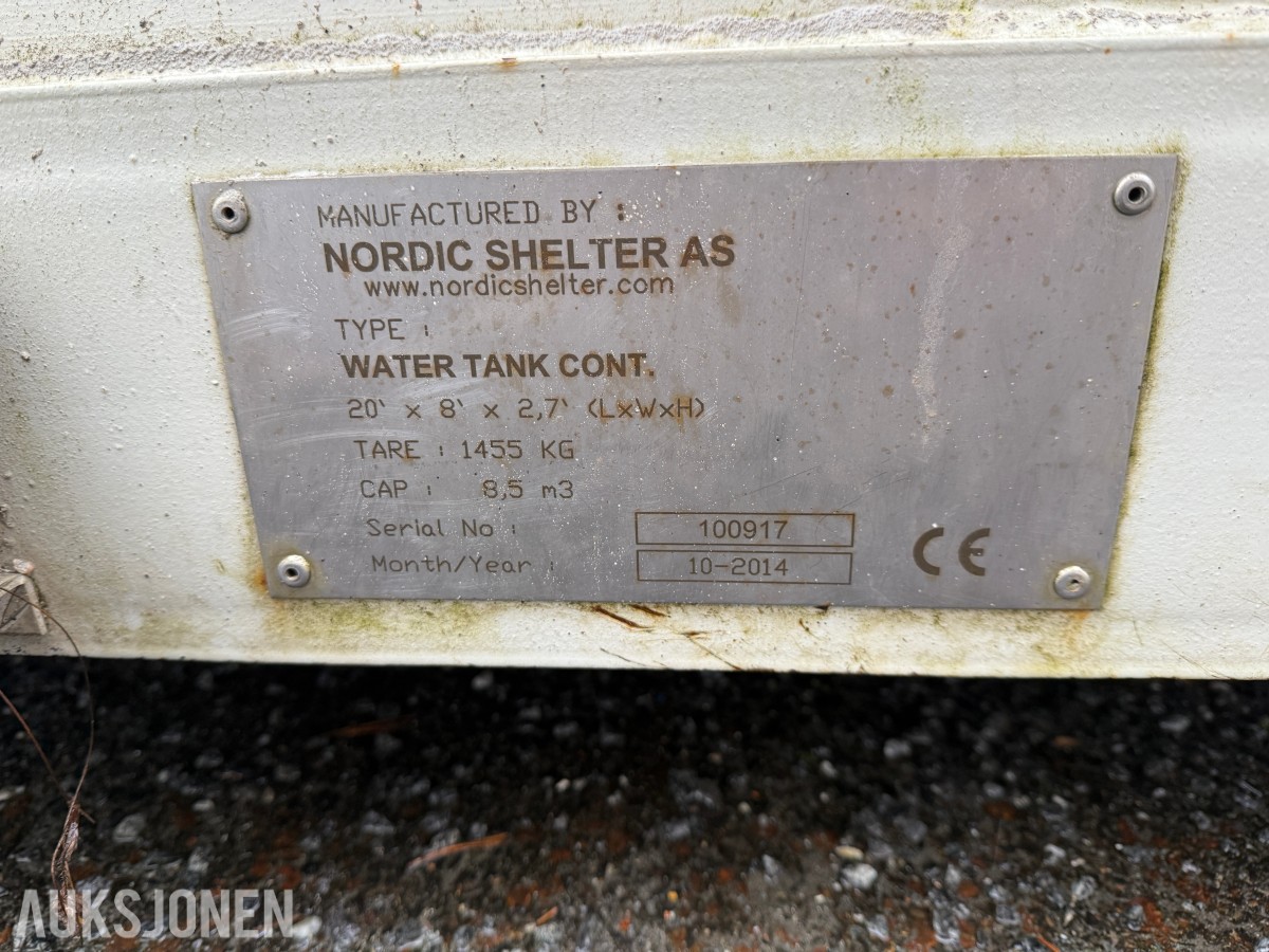 2014 Vanntank cont. 8,5m3-1455kg