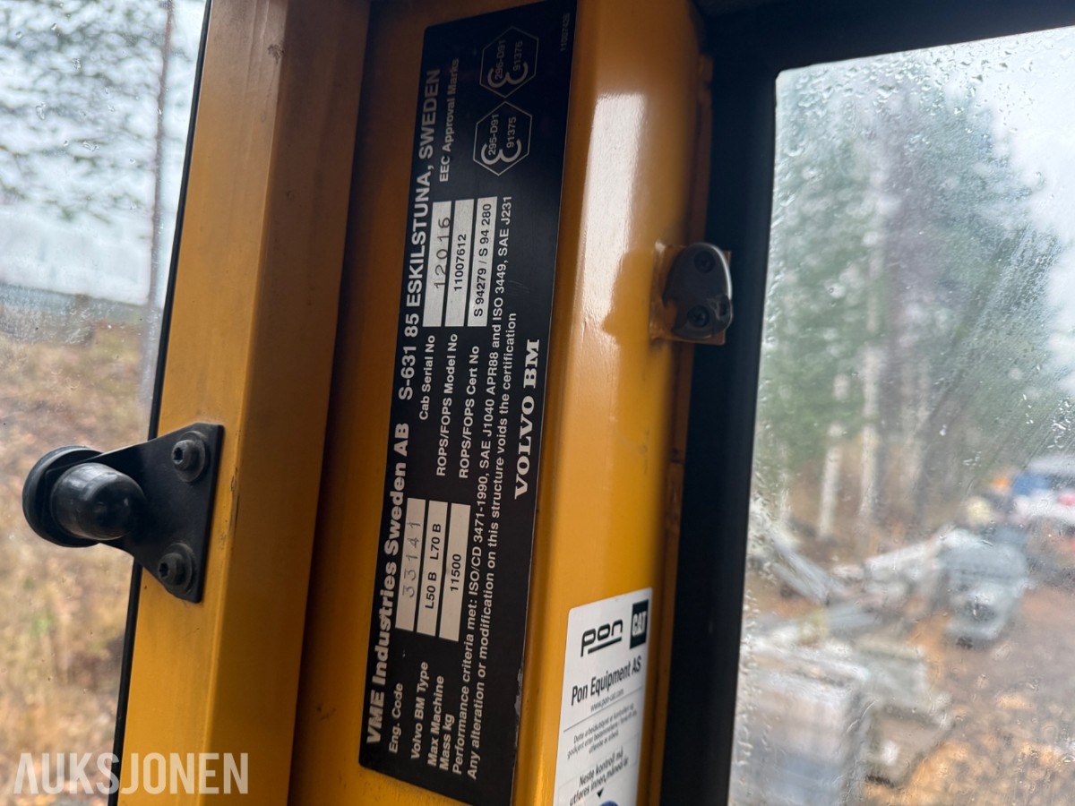 1995 Volvo L70 Hjullaster 16252 Timer