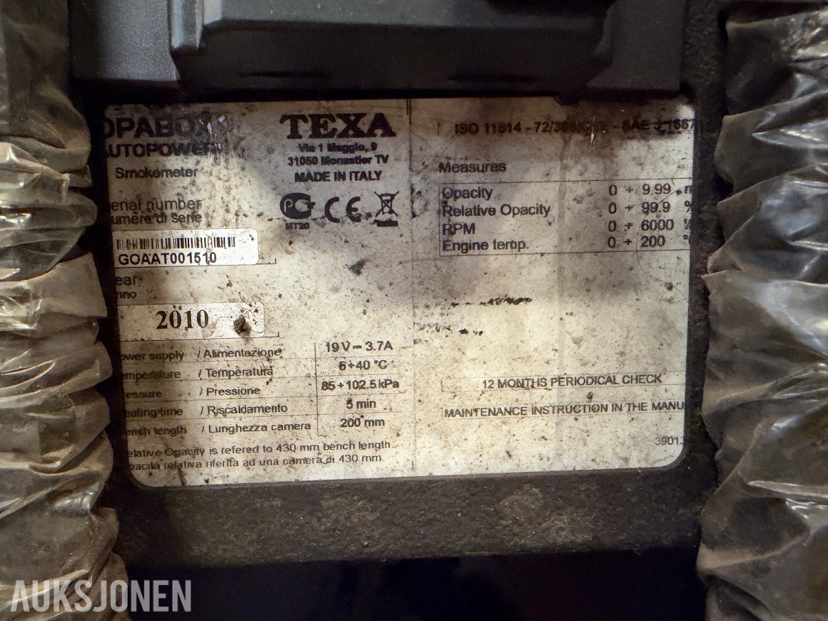 2010 Texa Opabox - Røykgassmåler