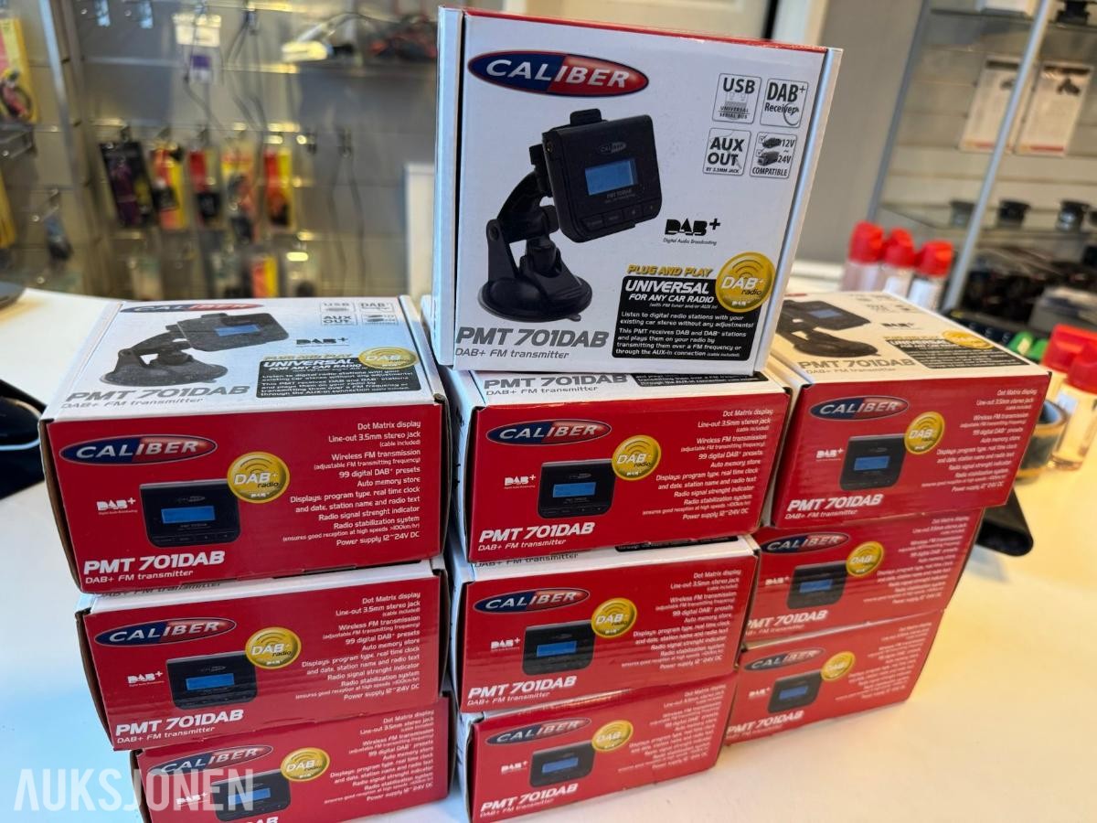 Caliber PMT701DAB - Parti med 10 stk DAB-adaptere med AUX-utgang