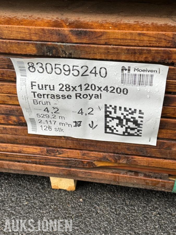 1 pakke FURU 28X120X4200 TERRASSE KL1 ROYAL BRUN