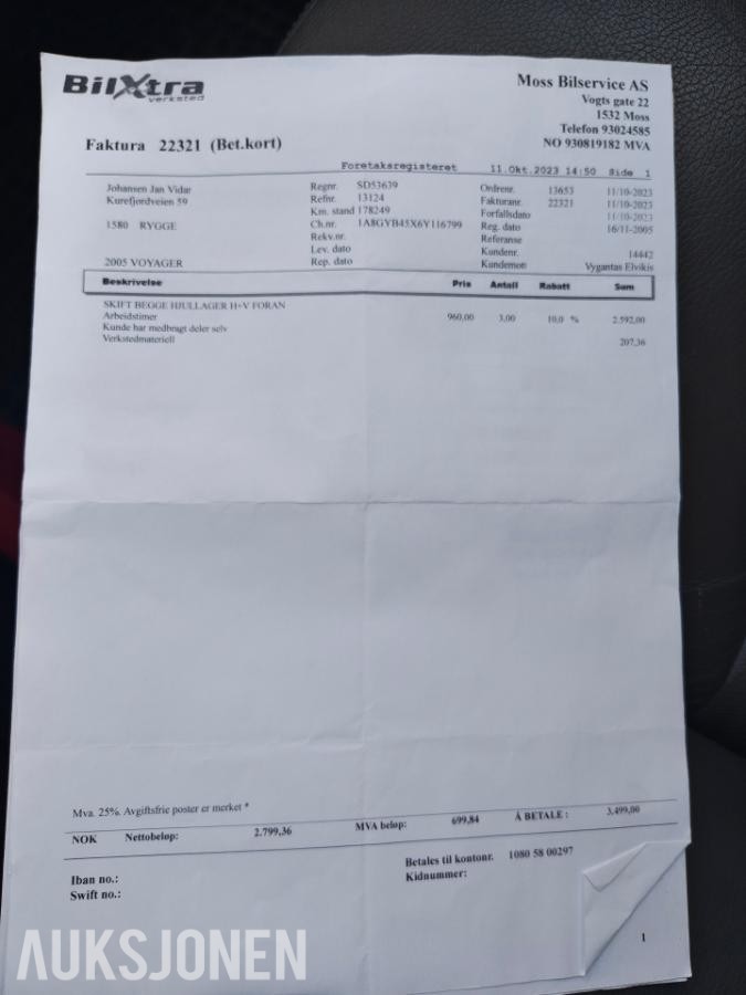 2006 Chrysler Voyager 2.8 150hk  AUTOMAT 