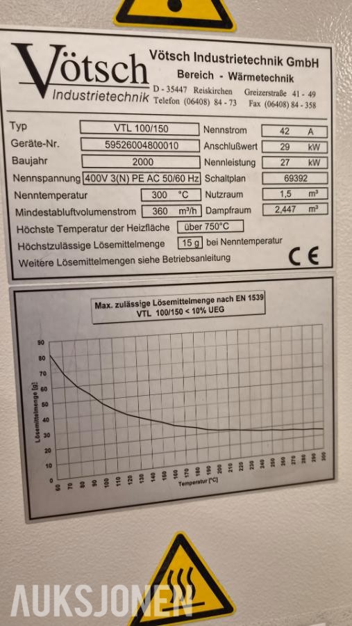 2000 Vötch varmeskap VTL 100/150