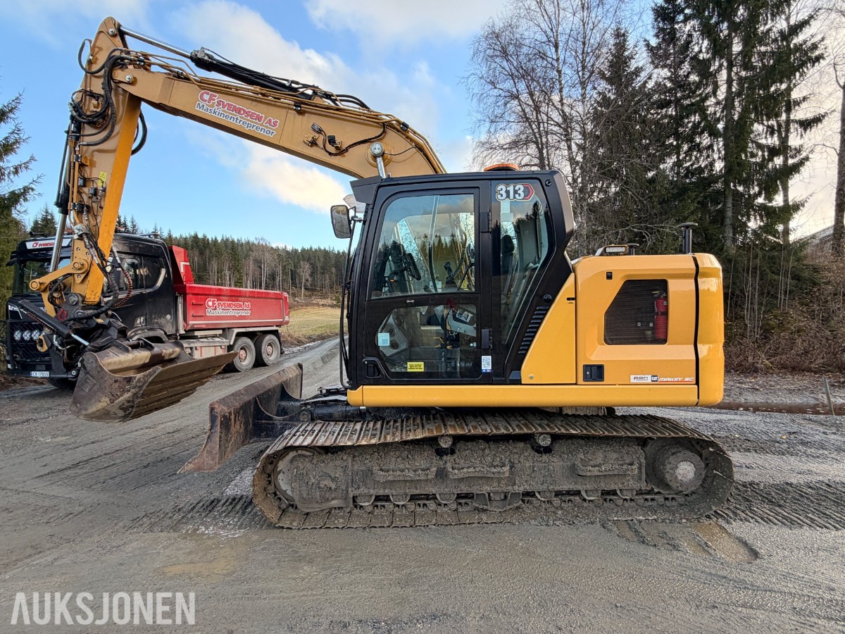 2021 CAT 313 Beltegraver, tiltrotator, skuffe