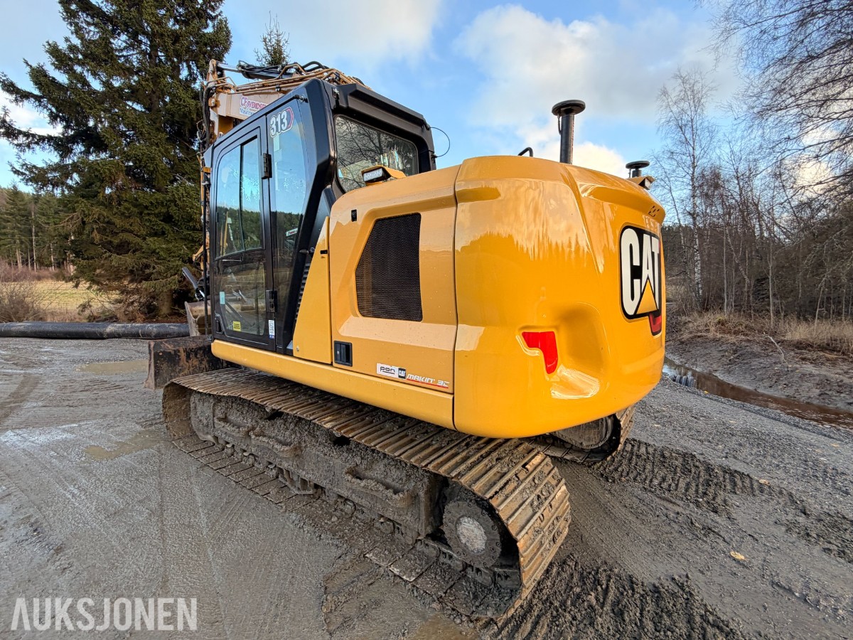 2021 CAT 313 Beltegraver, tiltrotator, skuffe