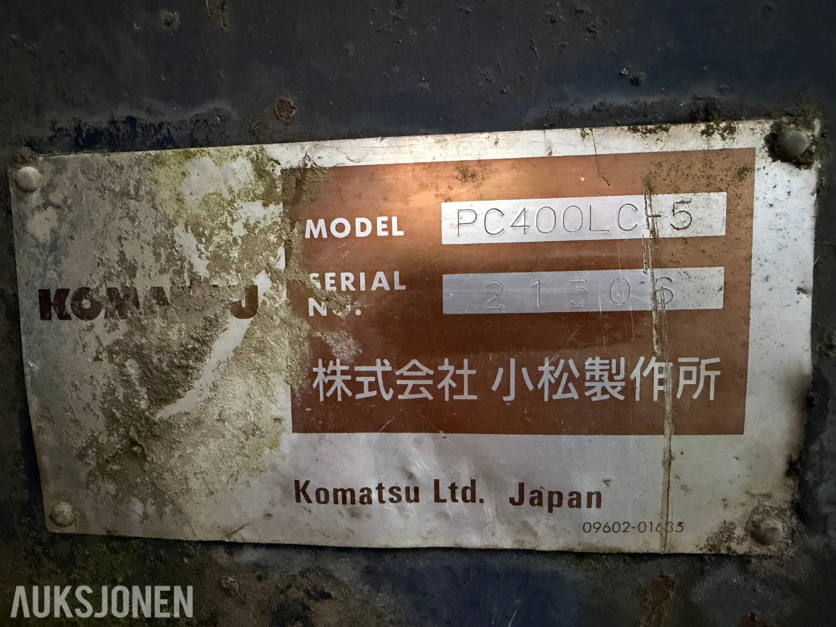 1994 Komatsu PC400LC-5 Beltegraver