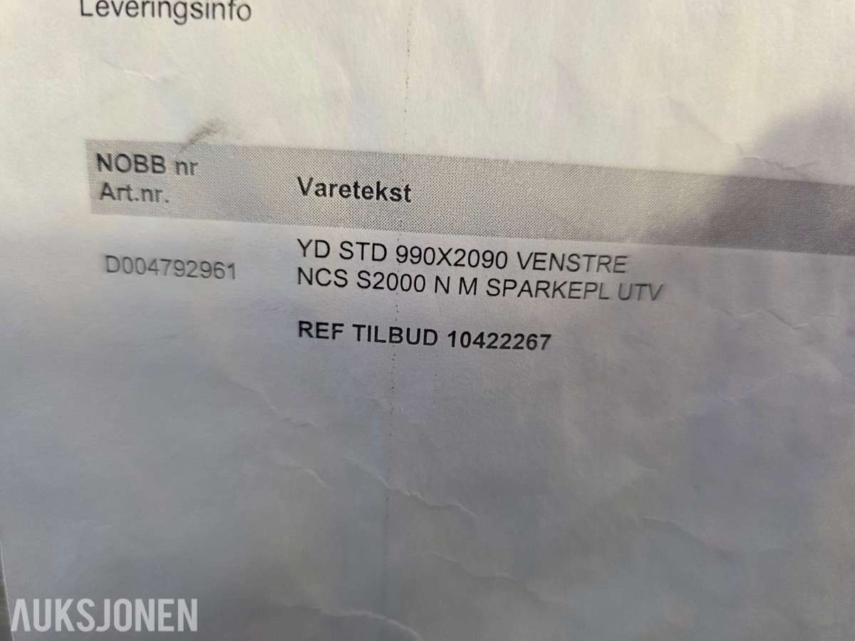 2026 Gilje ytterdør 990 x 2090 mm (100x210)