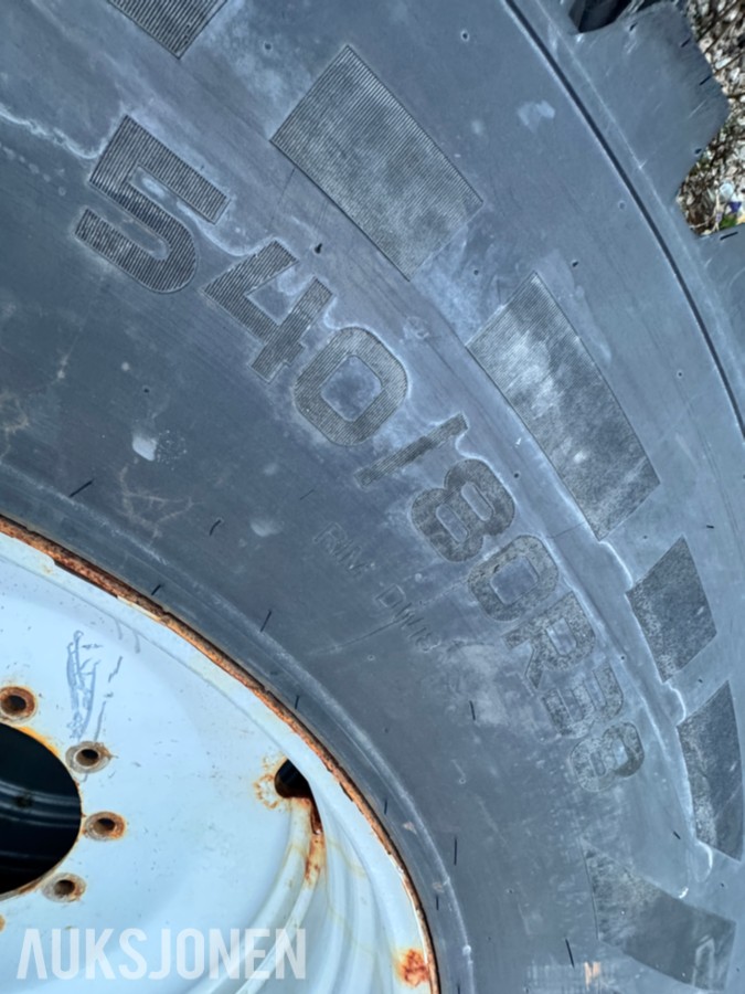 2019 Nokian Hakkapelitta TRI industridekksett med pigg 440/80R28 og 540/80R38