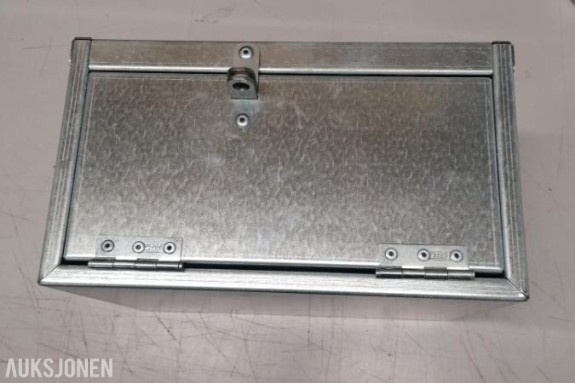 1 stk Helt ny låsbar stroppe kasse 34 x 25 x 20 cm i stål