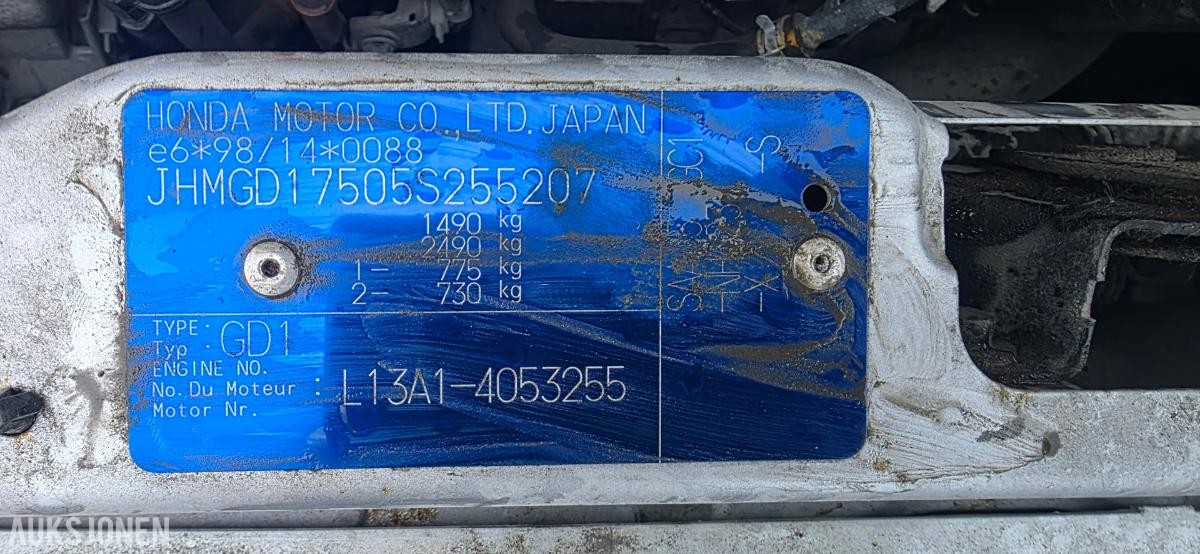 2005 Honda Jazz, 1.3-83, 164668km