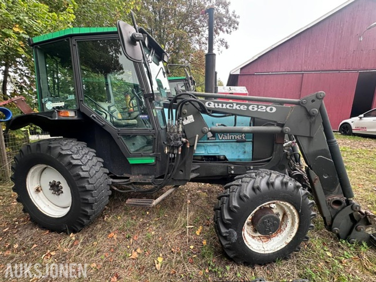 1996 Valmet 365 S traktor med Quicke 620 frontlaster.