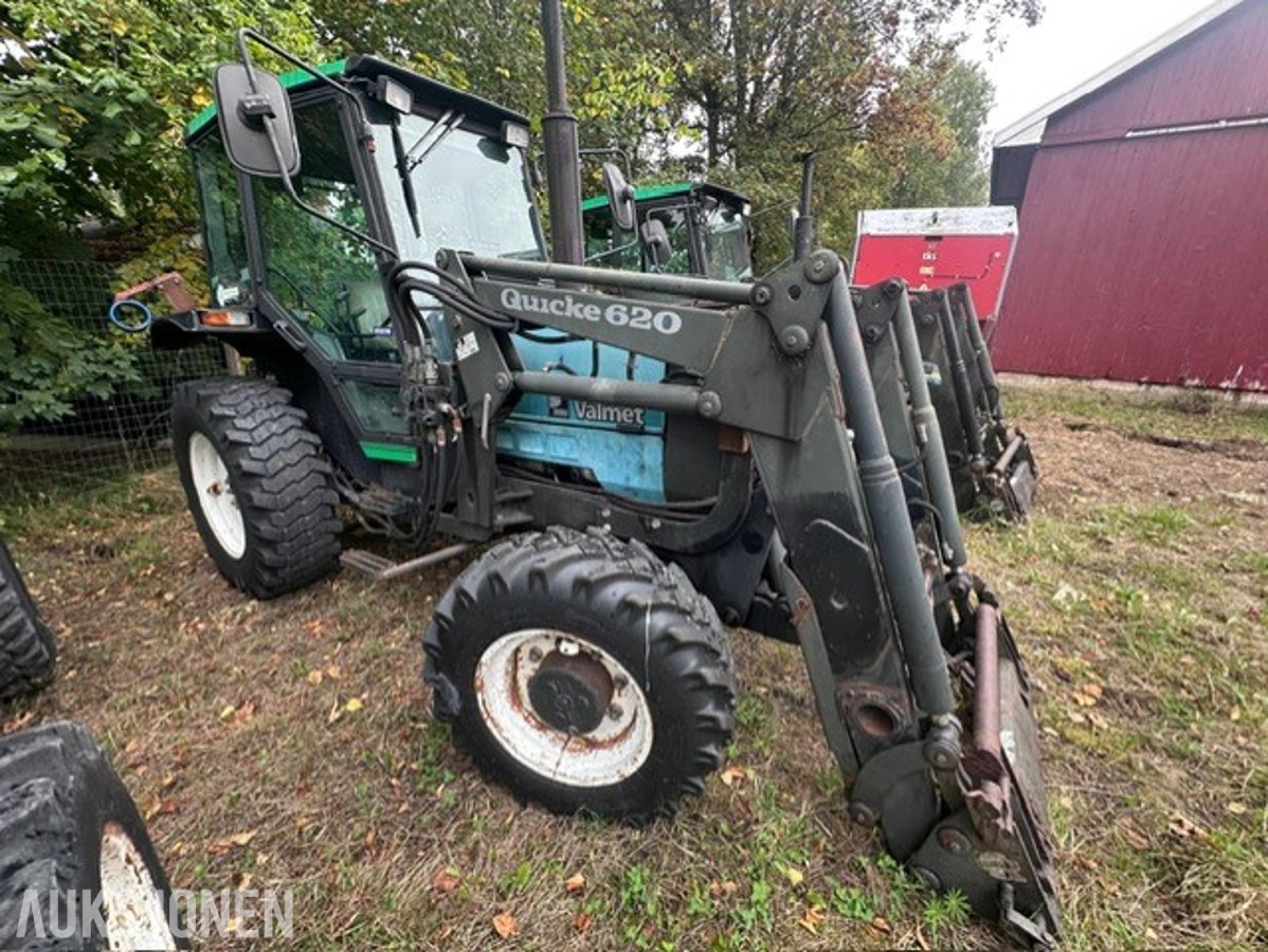 1996 Valmet 365 S traktor med Quicke 620 frontlaster.