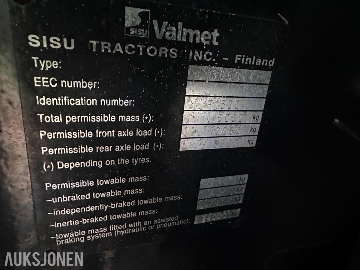 1996 Valmet 365 S traktor med Quicke 620 frontlaster.