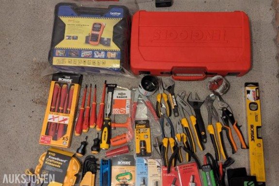 Stor samling NYTT verktøy og tilbehør – Ironside, Bahco, DeWalt, TengTools m.m. Ironside, Bahco, DeWalt, TengTools